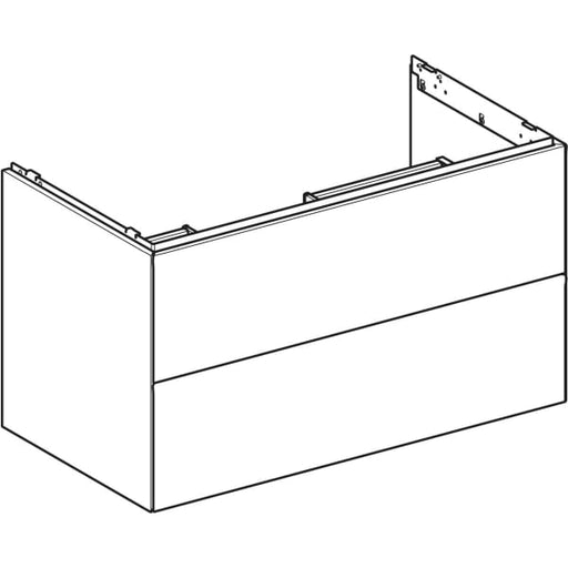 Geberit Vertriebs - ONE Unterschrank für WT/-Platte 2 Schubl., 88,8x50,4x47cm, weiß matt
