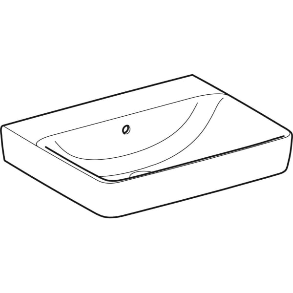 Geberit Vertriebs - RENOVA Plan Waschtisch, 60x48cm o. Hl., m. Ül., weiß, NEU