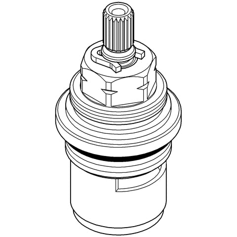 Grohe - Keramik-Oberteil 45887 3/4'' links, chrom