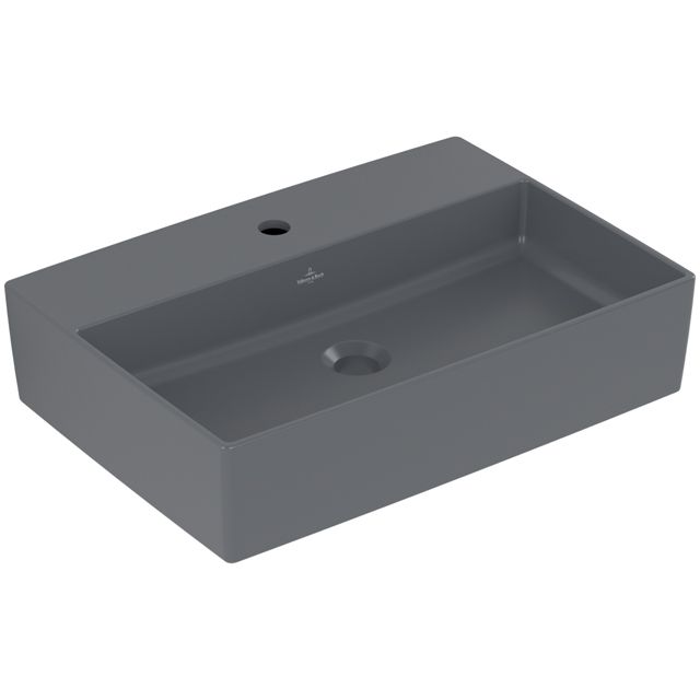 VILLEROY & BOCH - AufsatzWT Memento 2.0 600x420mm re-eckig 1HL. o. ÜL. Graphite cplus