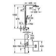 Grohe - THM-Duschsystem RSH Aqua Pure 100961 Kopfbrause 8,7l eckig chrom