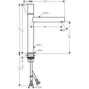 Hansgrohe - Waschtischmischer 200 AXOR Uno Zerogriff ohne Ablaufgarnitur chrom