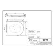 TOTO - Hamberger WC-Sitz TC514G mit Absenkautomatik weiß, Edelstahlscharniere, extra flach