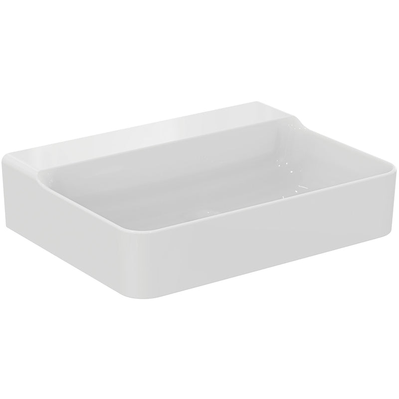 Ideal Standard - Waschtisch CONCA, o.Hl., o.Ül., 600x450x145mm, Weiß mit IdealPlus