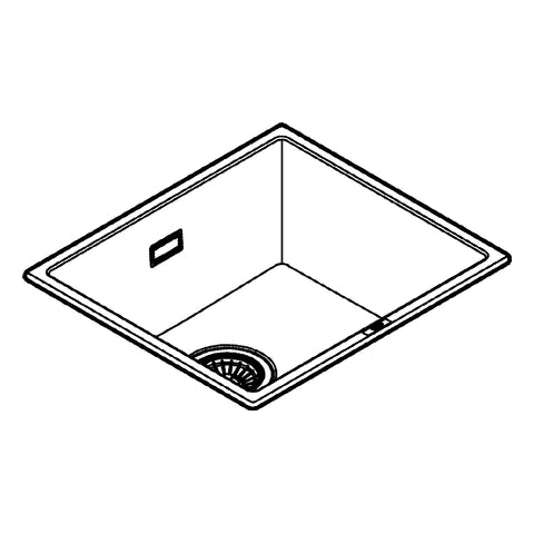 Grohe - Kompositspüle K700 Unterbau 31653 1 Becken 457x406mm granit schwarz