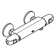 Grohe - THM-Brausebatt. Grohtherm 1000 34550 QuickFix S-Anschlüsse chrom