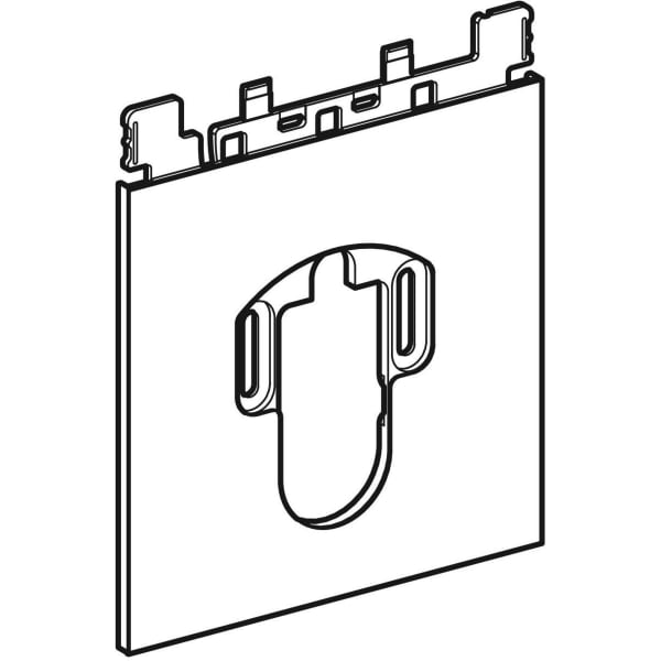 Geberit Vertriebs - Designplatte AquaClean Sela unten Glas weiß