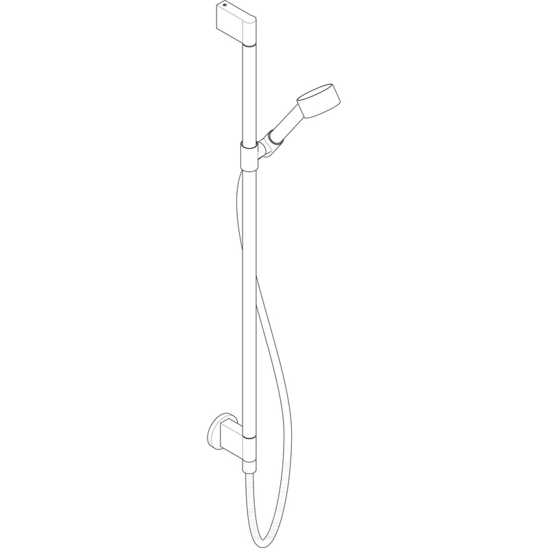 Hansgrohe - Brauseset AXOR One 75 1jet Eco mit Wandanschluss mattschwarz
