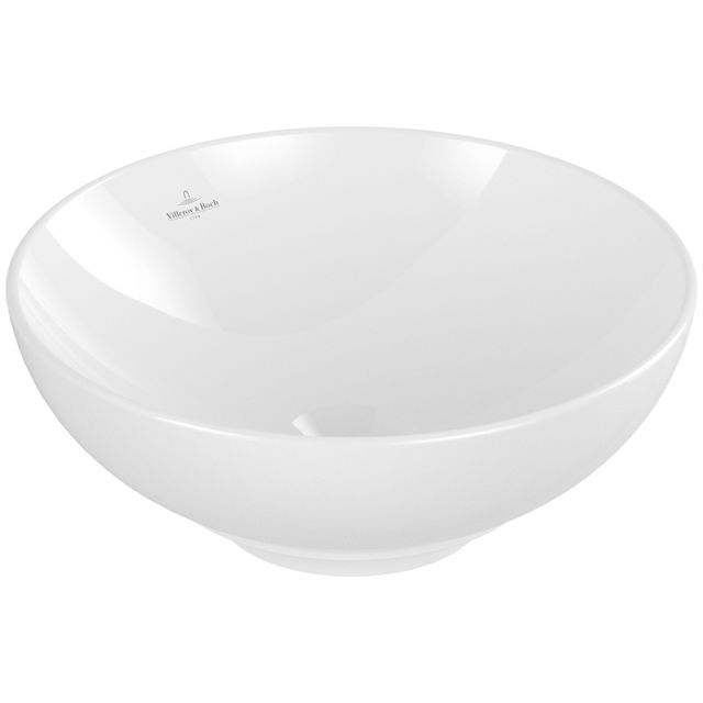 VILLEROY & BOCH - Aufsatzwaschbecken Loop&Friends 4A45 380x380mm Rund ohne Überlauf Weiß Alpin