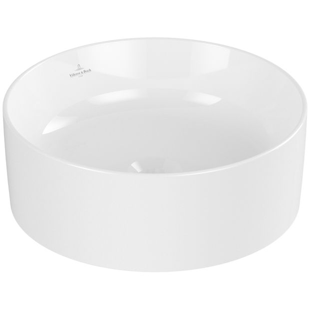 VILLEROY & BOCH - Aufsatzwaschtisch COLLARO 4A1840 400mmDurchmesser Rund Weiß Alpin