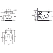Ideal Standard - Wand-WC tief CONNECT E8232 weiß
