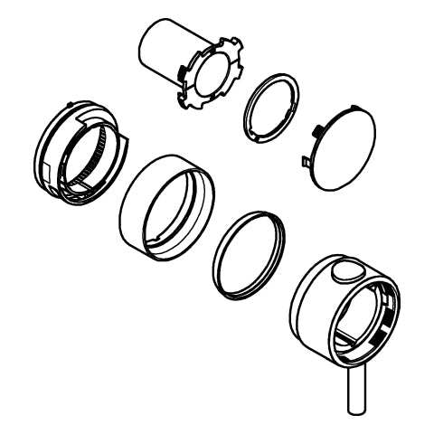 Grohe - Temperaturwählgriff 49089 rund für Thermostat-Fertigmontagesets chrom