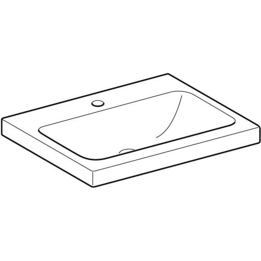 Geberit Vertriebs - iCon Light Waschtisch 60x48cm mit Hahnloch, ohne Überlauf, weiß