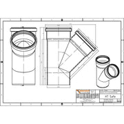 Gebr. Ostendorf - HTsafeEA Abzweig DN 110x110 45 Grad