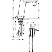 Hansgrohe - Elektronik Waschtischmischer METRIS S 31103 chrom Netzanschluss