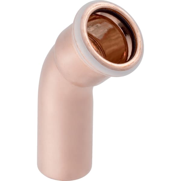 Geberit Vertriebs - Kupfer Bogen 45 Grad, Du: 15mm mit einseitigem Einschiebende, # 60702