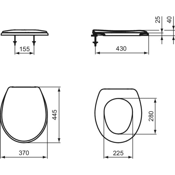 Ideal Standard - WC-Sitz CONTOUR 21 K7121 weiß