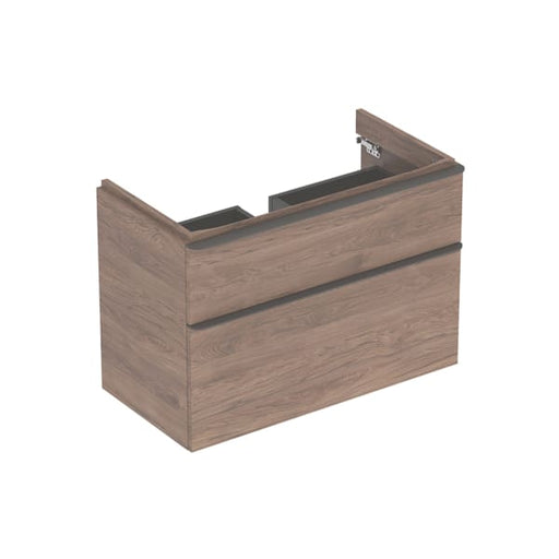 Geberit Vertriebs - Smyle Square US für WT, m. 2 Schubl. 88,4x61,7x47cm, Nussbaum