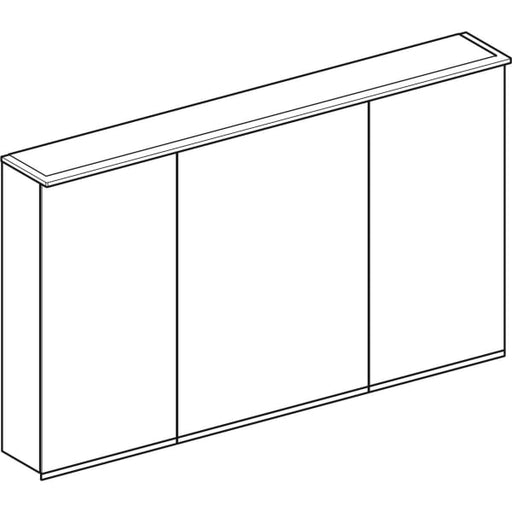 Geberit Vertriebs - Spiegelschrank OPTION Plus m.Beleuchtung, drei Türen, 120x70x17,2cm