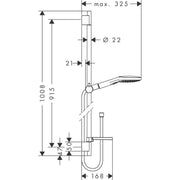 Hansgrohe - Brauseset RAINDANCE Select E 120 UNICA S Puro 900mm 26621000 chrom