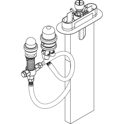 Hansgrohe - 3-Loch Wannenarmatur Grundset mit sBox