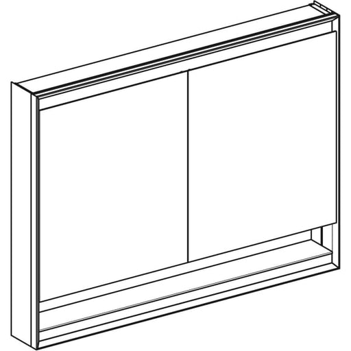 Geberit Vertriebs - ONE Spiegelschrank mit Ni/Comf.Light 2 Türen, AP-Mont., 120x90x15cm, alu