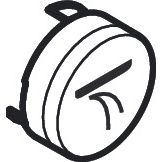 Hansgrohe - Druckknopf Symbol Schwall mattweiss
