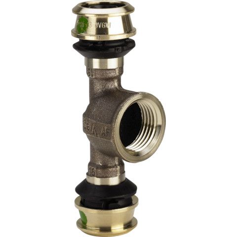 Viega - T-Stück RAXOFIX 5317 25mm x3/4 IG x 25mm Siliziumbronze