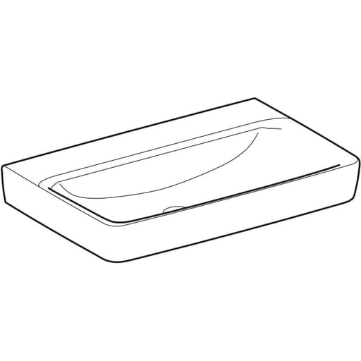 Geberit Vertriebs - RENOVA Plan Waschtisch, 75x48cm o. Hl., o. Ül., weiß, KeraTect, NEU
