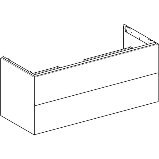 Geberit Vertriebs - ONE Unterschrank für WT/-Platte 2 Schubl., 118,4x50,4x47cm,Nussb.hickory