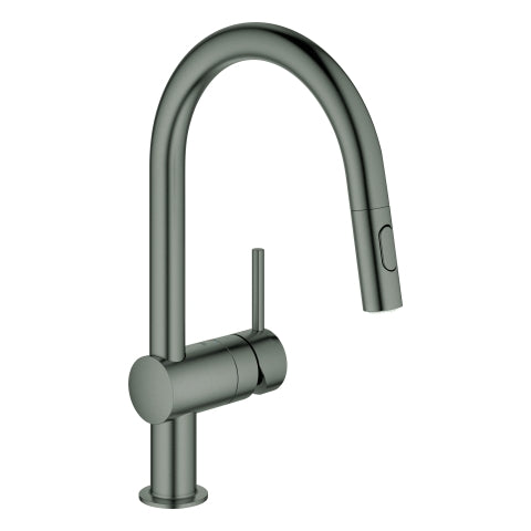 Grohe - EH-Spültischbatterie MINTA 32321 C-Auslauf Spülbrause hard graphite geb