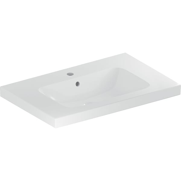 Geberit Vertriebs - iCon Light Waschtisch 90x48cm Ablagefläche, m. Hl., m. Ül., weiß