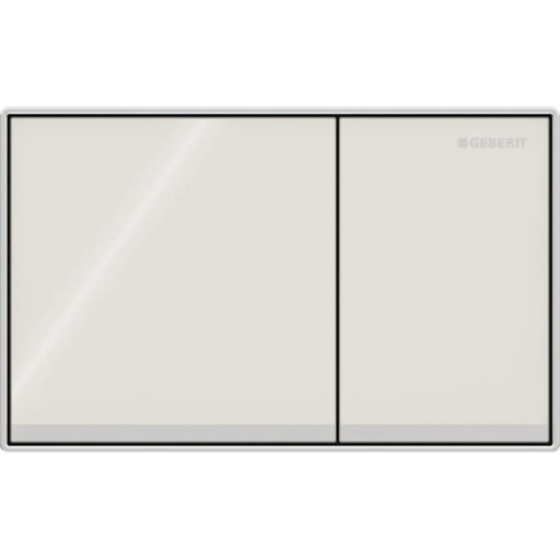 Geberit Vertriebs - Omega60 BetPl., für 2-Mengen-Sp. Square, sandgrau verspiegelt/hgl.verchr