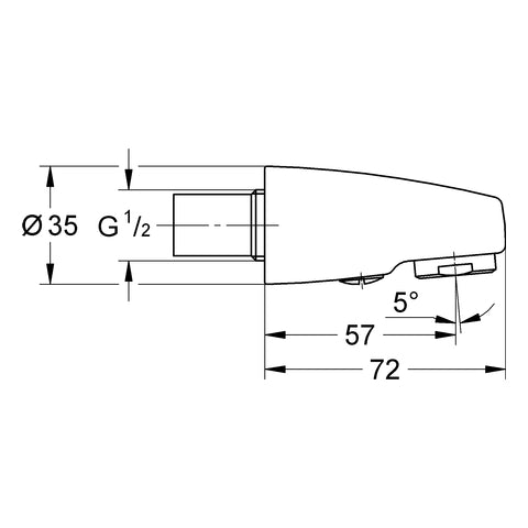 Grohe - Auslaufbrause 46103 für Europlus alt Waschtischbatterie chrom