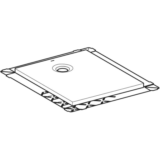 Geberit Vertriebs - Olona Duschwanne 90 x 75 cm rechteckig, mit Dichtung , weiß matt
