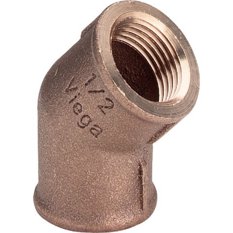 Viega - Bogen 45 Grad 3120 1 IG Rotguss