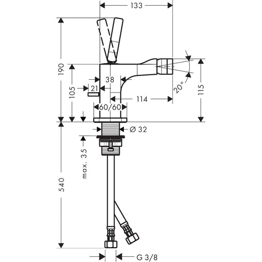 Hansgrohe - Bidetmischer AXOR CITTERIO E chrom