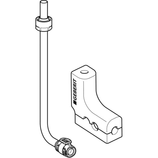 Geberit Vertriebs - FlowFit Metallrohr-Anschlussbogen 90Gr SiBr/Cu d20-d15 L100