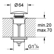 Grohe - Ablaufgarnitur 65807 cool sunrise gebürstet