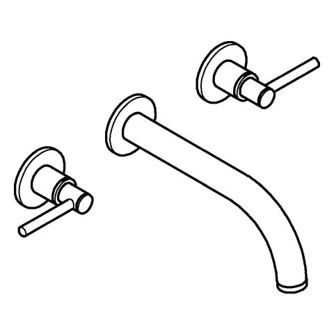 Grohe - 3-Loch-WT-Batterie Atrio 20662 Fertigmontageset Hebelgriff cool sunrise