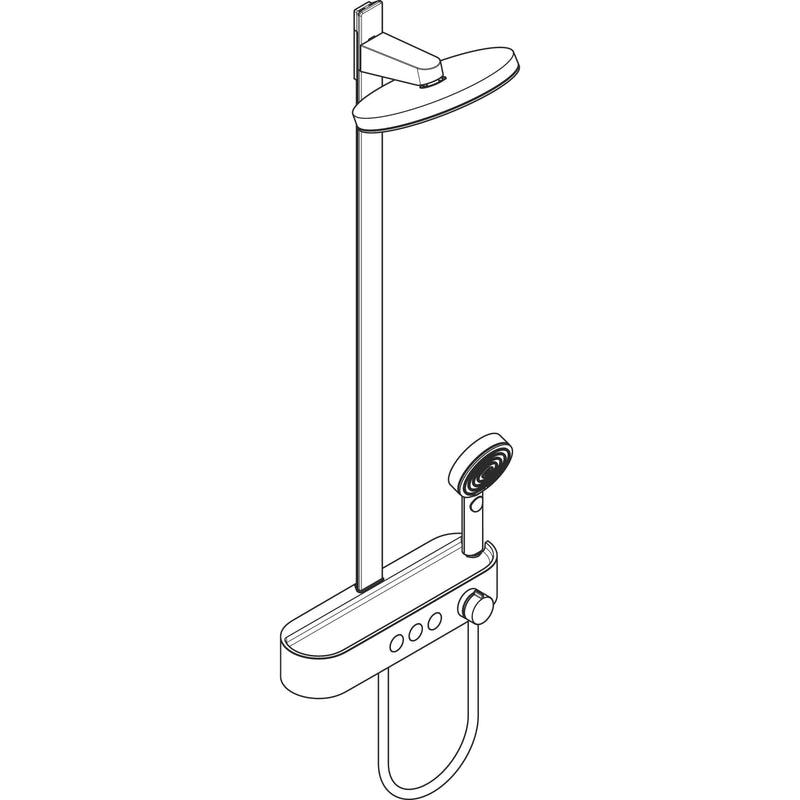 Hansgrohe - Showerpipe PULSIFY 260 2jet mit Brausethermostat Aufputz mattschwarz