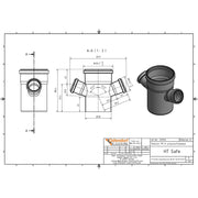 Gebr. Ostendorf - HTsafeDA Doppelabzweig DN 110x50x50 67 Grad