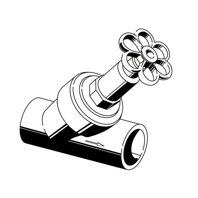 aquatherm - Schrägsitzventil-FUSIOTHERM 41114 40mm, ohne Entleerung