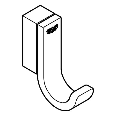 Grohe - Bademantelhaken SELECTION 41039 einfach hard graphite gebürstet