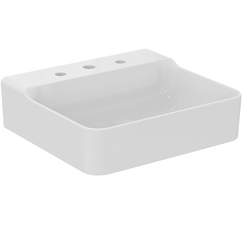 Ideal Standard - Waschtisch CONCA, 3 Hl., o.Ül., 500x450x145mm, Weiß mit IdealPlus