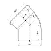Wavin - Bogen AS+ DN 150 45 Grad