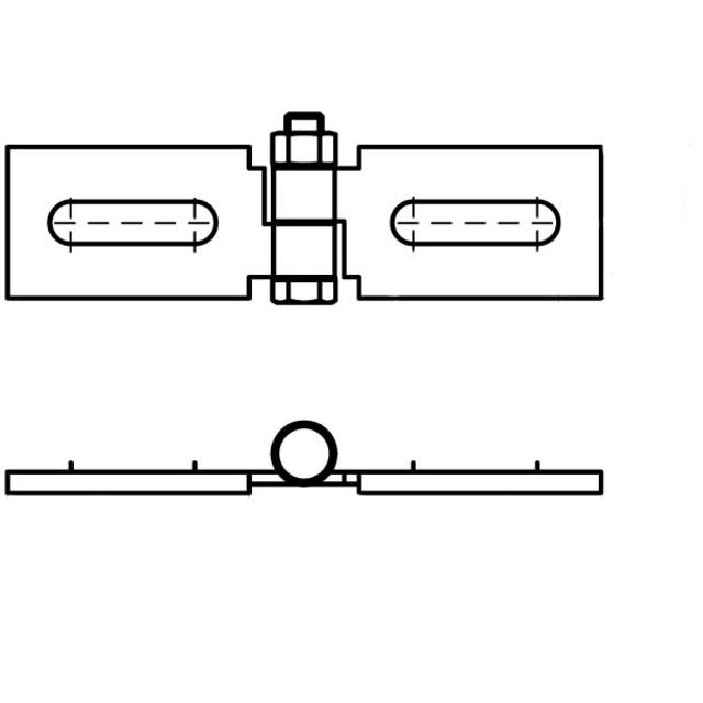 Walraven - Gelenkverb. STRUT BUP lang/lang 80x80mm
