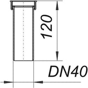 Dallmer - Tauchrohr 010/0, 120mm, 1 1/2 xDN40