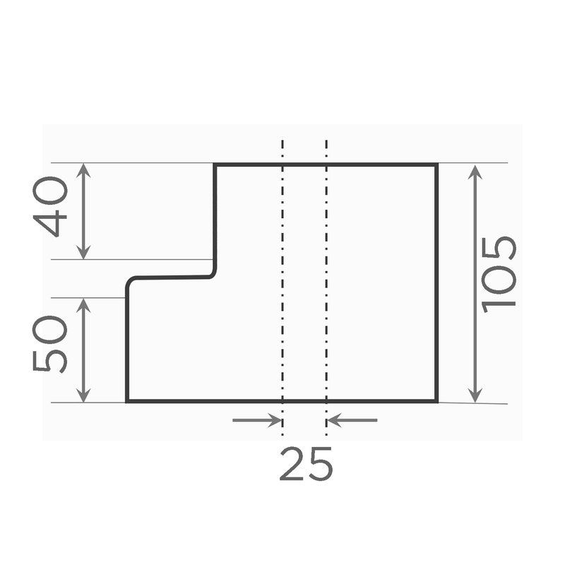 Fornatis - Übergangsrohr exzentrisch DN150x100