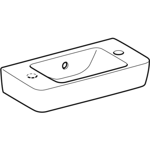 Geberit Vertriebs - Handwaschbecken RENOVA NR.1 COMPRIMO 500x250mm HL rechts KeraTect weiß(alpin)